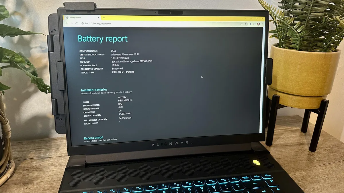 How to check Windows 11 laptop battery health