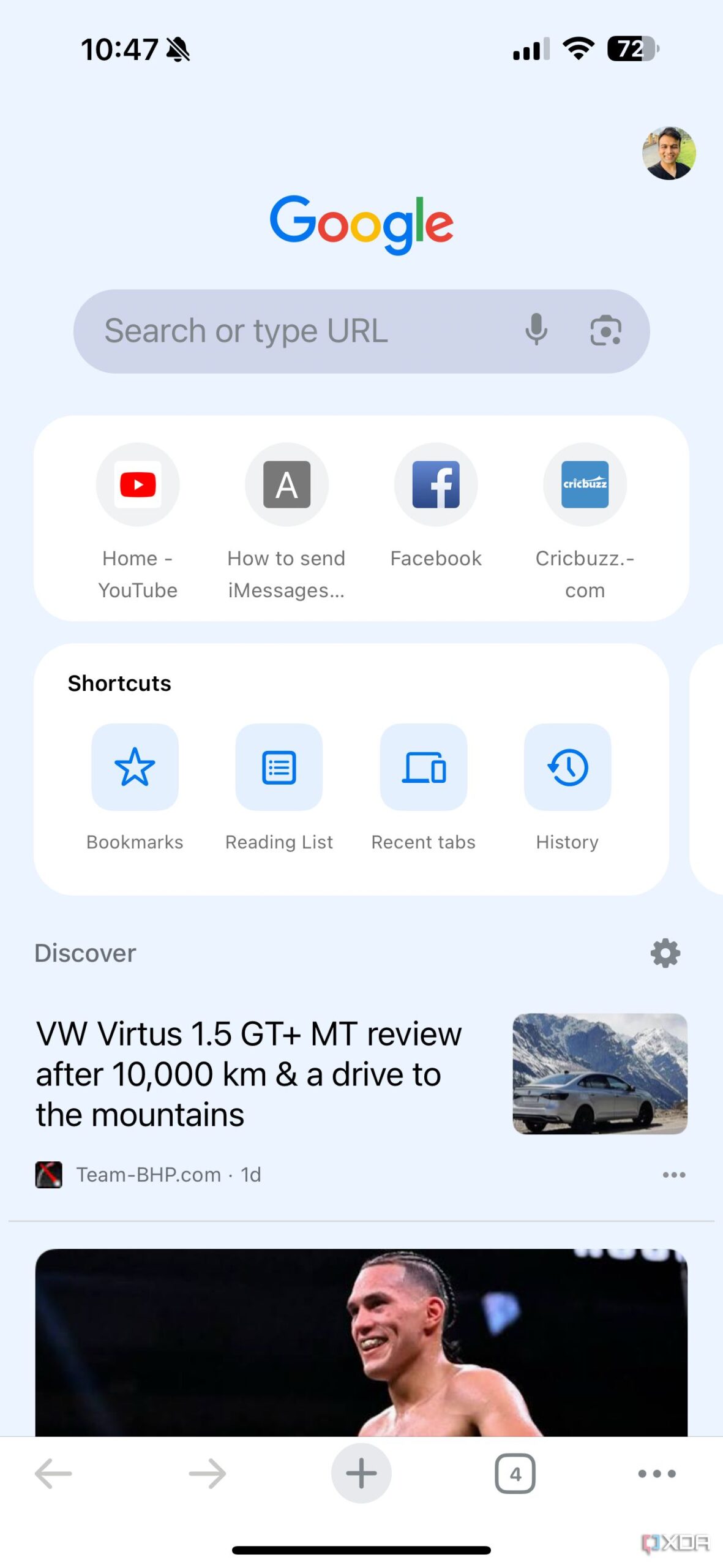 Chrome iOS app