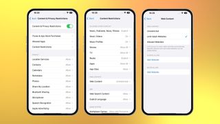 To limit adult content in Safari on iPhone, toggle Content & Privacy Restrictions, then select Content Restrictions. Tap Web Content. Choose Limit Adult Websites.