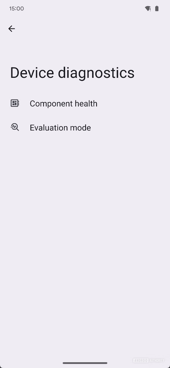 1 device diagnostics home