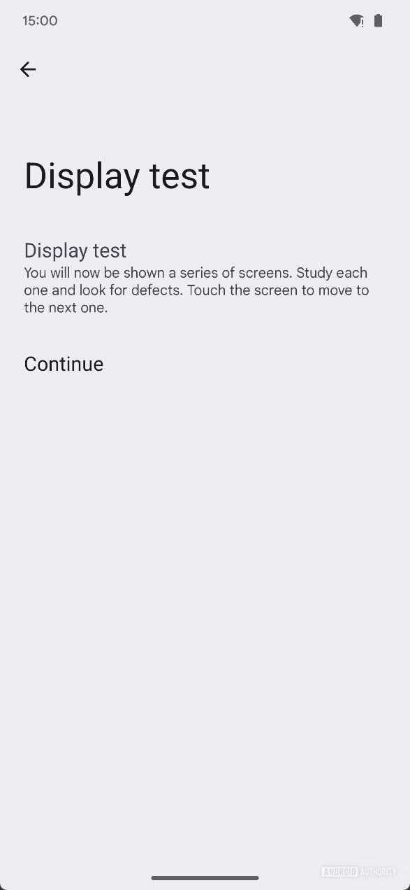 3 device diagnostics display test A