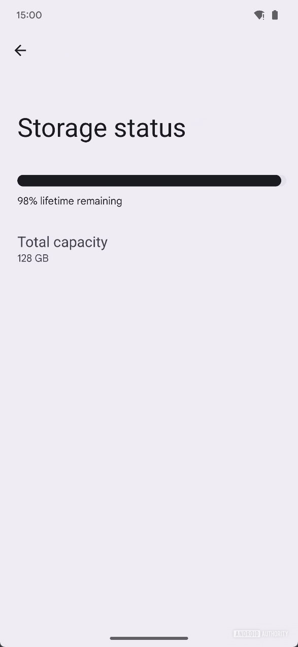 6 device diagnostics storage status