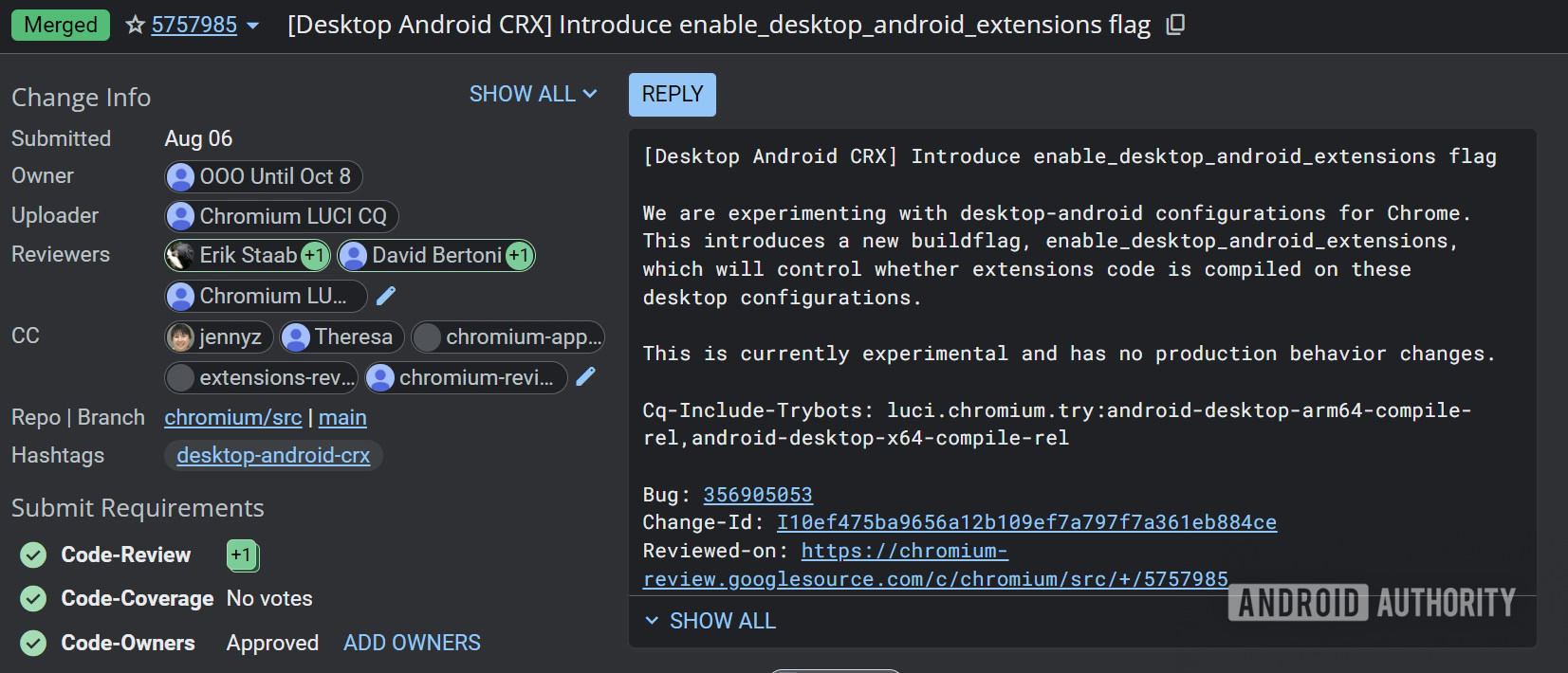 Desktop Android builds for Chrome with extensions support 1