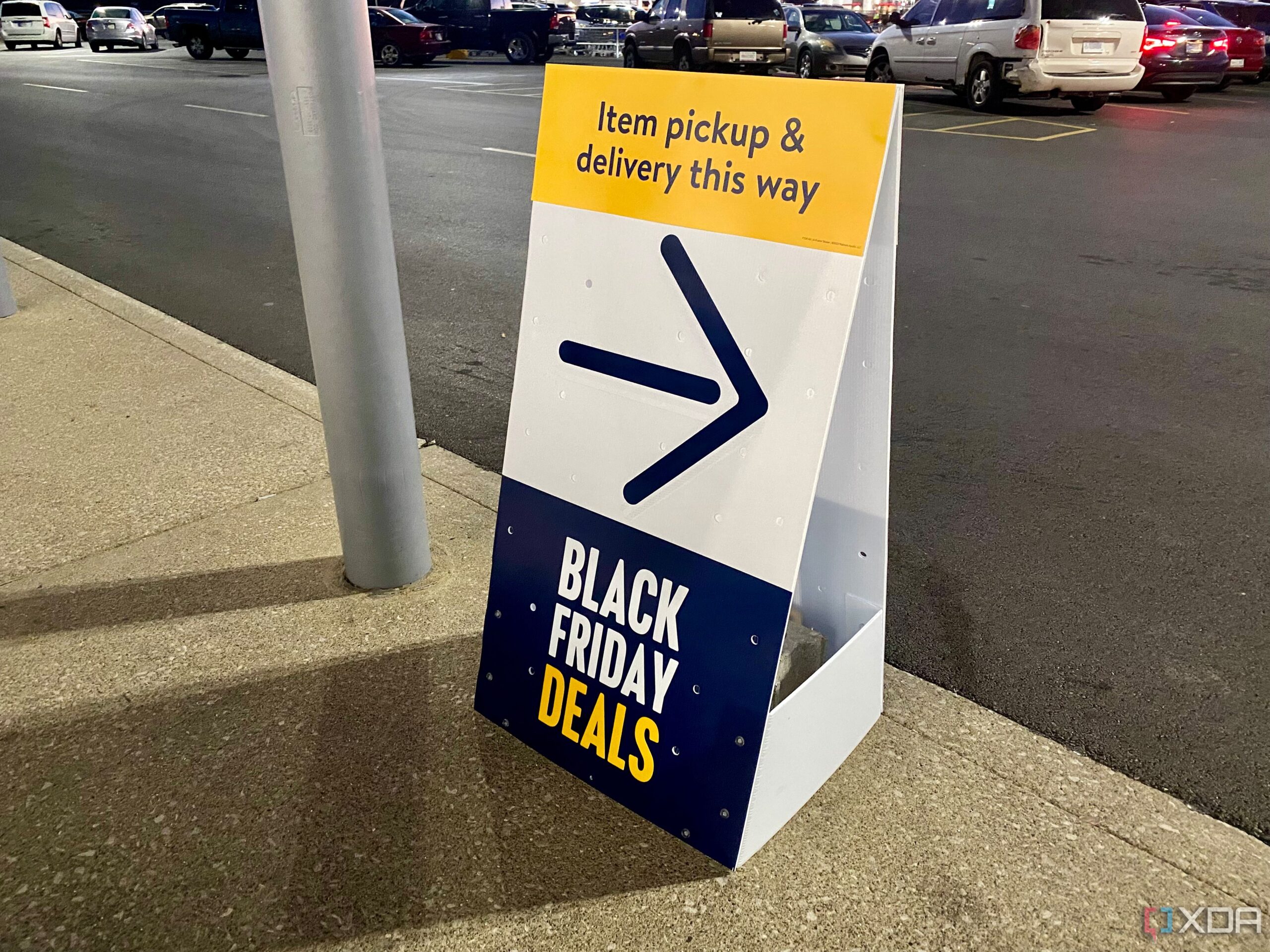 Walmart Black Friday pickup sign