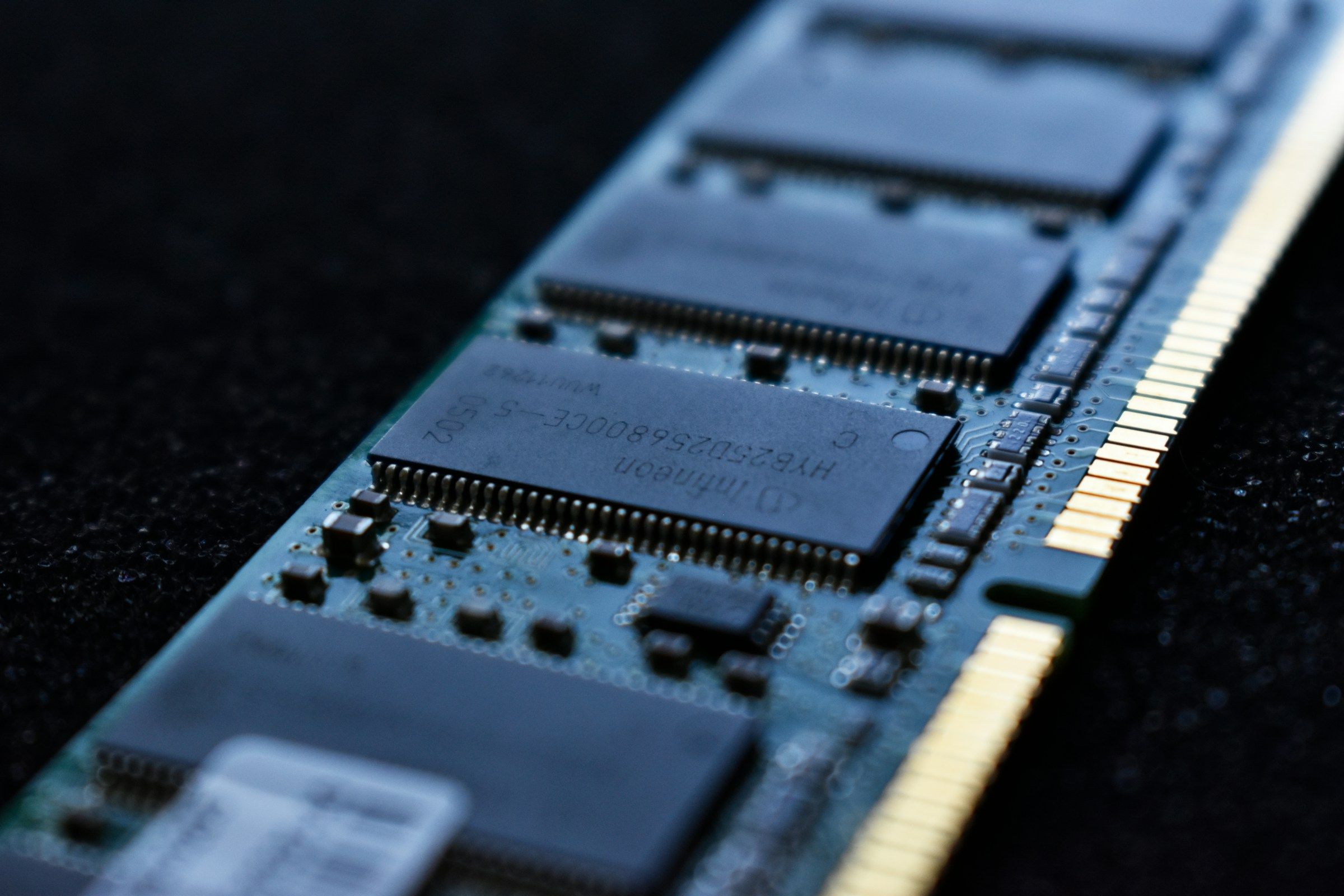 Close up of desktop RAM