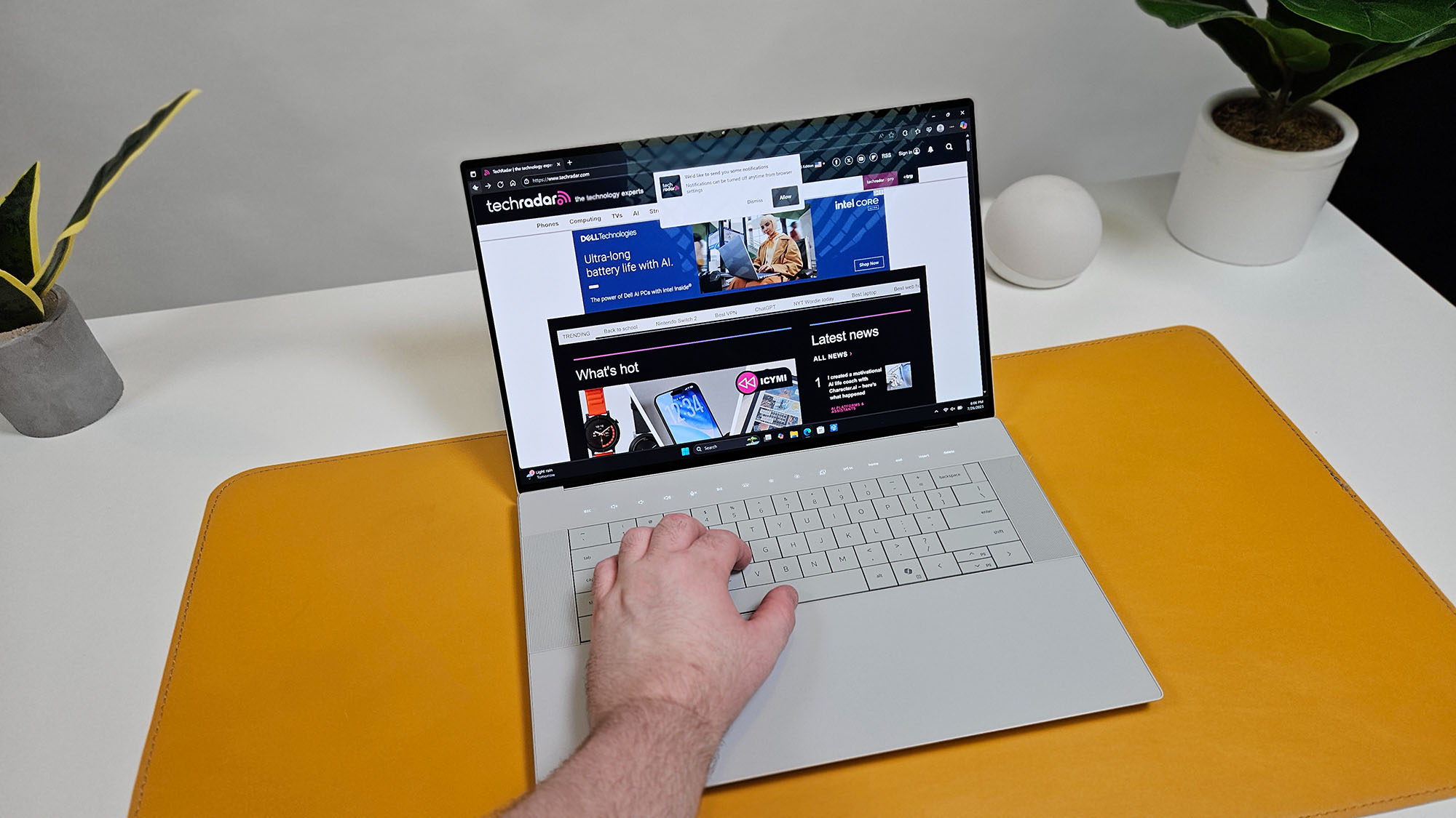 A Dell 16 Premium on a table